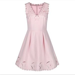 Ted Baker Pink EMALISE Embroidered Skater Dress in Size 4 US